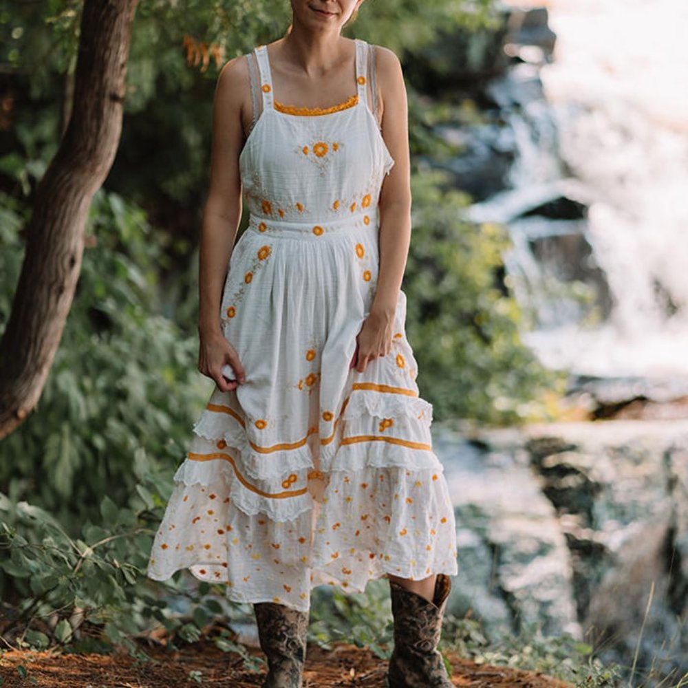 Love Shack Fancy Pinafore Dress